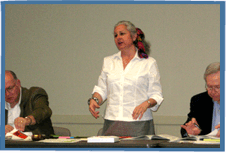 Ms. Sallee at a Rotary Meeting